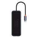 Station d'accueil Baseus AcmeJoy 6-Port HUB (USB-C vers USB-C PD & Data / 2xUSB3.0 / USB2.0 / HDMI / RJ45) gris foncé (WKJZ01001