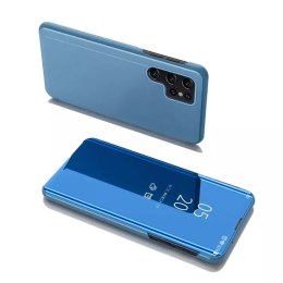 Clear View Case flip cover pour Samsung Galaxy S22 Ultra bleu