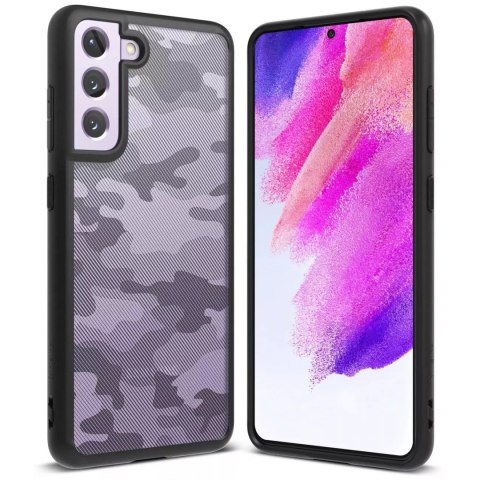 Coque en TPU Ringke Fusion Matte avec cadre en gel pour Samsung Galaxy S21 FE Noir Camo Noir (FM576E73)