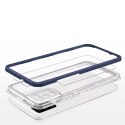 Coque transparente 3 en 1 pour Samsung Galaxy A03s (166) cadre gel cover bleu