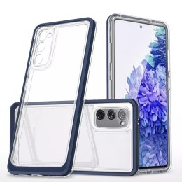 Coque transparente 3 en 1 pour Samsung Galaxy S20 FE 5G Frame Gel Cover Bleu