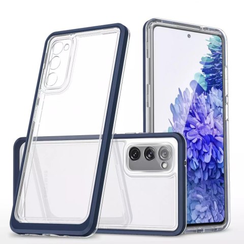 Coque transparente 3 en 1 pour Samsung Galaxy S20 FE 5G Frame Gel Cover Bleu