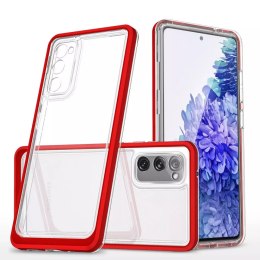 Coque transparente 3 en 1 pour Samsung Galaxy S20 FE 5G Frame Gel Cover Rouge