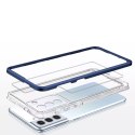 Coque transparente 3 en 1 pour Samsung Galaxy S21 FE Frame Cover Gel Bleu