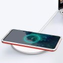 Coque transparente 3 en 1 pour Samsung Galaxy S21 FE Frame Cover Gel Rouge