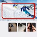 Coque transparente 3 en 1 pour Samsung Galaxy S21 Ultra 5G Frame Gel Cover Rouge