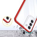 Coque transparente 3 en 1 pour Samsung Galaxy S22 Frame Gel Cover Rouge