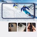 Coque transparente 3 en 1 pour Samsung Galaxy S22 Ultra Frame Gel Cover Bleu