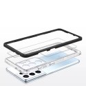 Coque transparente 3 en 1 pour Samsung Galaxy S22 Ultra Frame Gel Cover Noir