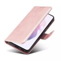 Magnet Case Housse élégante avec rabat et fonction de support pour Samsung Galaxy S22 Ultra rose