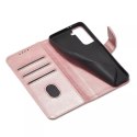 Magnet Case Housse élégante avec rabat et fonction de support pour Samsung Galaxy S22 Ultra rose