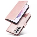 Magnet Case Housse élégante avec rabat et fonction de support pour Samsung Galaxy S22 Ultra rose