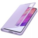 Samsung Smart Clear View Cover Case Antibactérien Smart Flip Case pour Samsung Galaxy S21 FE Lavande (EF-ZG990CVE)