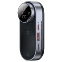 Transmiter FM solarny Baseus zestaw głośnomówiący Bluetooth 5.0 MP3 TF AUX HD Czarny