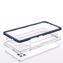 Coque transparente 3 en 1 pour Samsung Galaxy A42 5G Frame Gel Cover Bleu