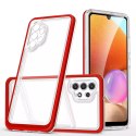 Coque transparente 3 en 1 pour Samsung Galaxy A72 4G Frame Gel Cover Rouge