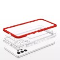 Coque transparente 3 en 1 pour Samsung Galaxy A72 4G Frame Gel Cover Rouge