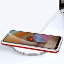 Coque transparente 3 en 1 pour Samsung Galaxy A72 4G Frame Gel Cover Rouge