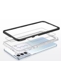 Coque transparente 3 en 1 pour Samsung Galaxy S21 + 5G (S21 Plus 5G) avec cadre en gel noir