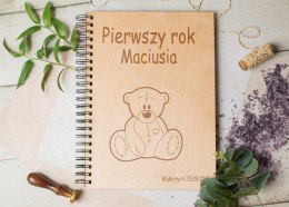 Album drewniany dziecięcy grawer,16x22cm piona5 DK4
