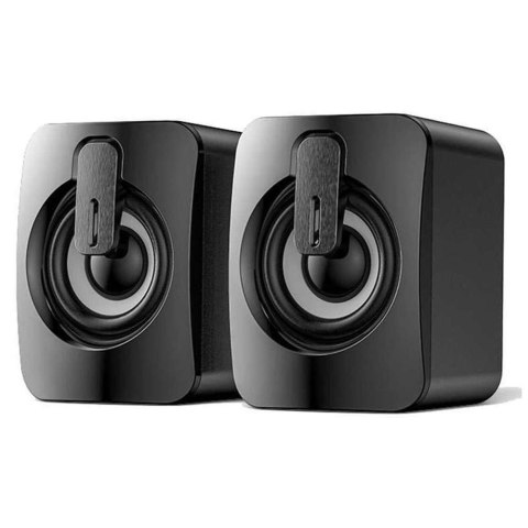 Głośniki komputerowe USB 2.0 Alogy Mini Stereo Wired Speakers HIFI z mikrofonem Czarne