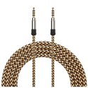 Kabel Rock Audio 2x Mini Jack 3.5mm Gold AUX 2m Tarnish