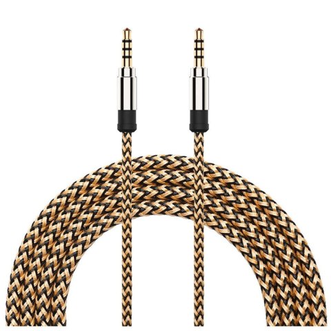 Kabel Rock Audio 2x Mini Jack 3.5mm Gold AUX 2m Tarnish