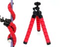 Elastyczny statyw tripod octopus kamera aparat 1/4 czerwony