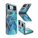 Supcase cosmo galaxy z flip 4 marble blue