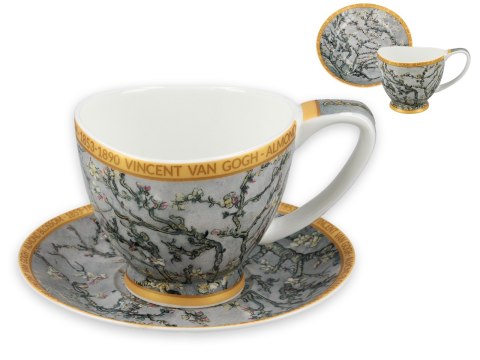 Filiżanka Vanessa - V. van Gogh, Kwitnący Migdałowiec, srebrny (CARMANI)