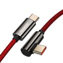 Kabel USB-C do USB-C kątowy Baseus Legend Series, PD, 100W, 1m (czerwony)