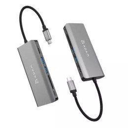Adam Elements Casa Hub A01 - hub USB-C - 6 portów (grey) (USB-C 3.1, USB-C PD 3.0, USB-A 3.1 x2, HDMI, Gigabit Ethernet, SD) [P]