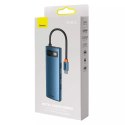 Baseus Metal Gleam 8v1 multifunkční HUB USB Type C - USB Type C Power Delivery 100W / HDMI 4K 30Hz / čtečka karet SD a microSD /