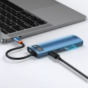Baseus Metal Gleam 8v1 multifunkční HUB USB Type C - USB Type C Power Delivery 100W / HDMI 4K 30Hz / čtečka karet SD a microSD /