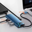 Baseus Metal Gleam 8v1 multifunkční HUB USB Type C - USB Type C Power Delivery 100W / HDMI 4K 30Hz / čtečka karet SD a microSD /