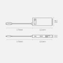 Baseus Metal Gleam Series multifunkční HUB USB 7v1 Type C HDMI TF PD čtečka karet šedá (WKWG020113)