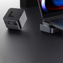 Joyroom Multifunctional Hub USB Type C - USB 3.0 / RJ45 / HDMI / USB Type C / Thunderbolt for MacBook Pro gray (S-H121 Gray)