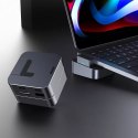 Joyroom Multifunctional Hub USB Type C - USB 3.0 / RJ45 / HDMI / USB Type C / Thunderbolt for MacBook Pro gray (S-H121 Gray)