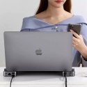 Joyroom Multifunctional Hub USB Type C - USB 3.0 / RJ45 / HDMI / USB Type C / Thunderbolt for MacBook Pro gray (S-H121 Gray)