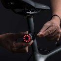 Tylna lampka rowerowa wodoodporna RockBros Q1 7x kolor LED USB pod siodełko
