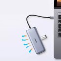 Ugreen multifunkční HUB 9v1 USB Typ C - HDMI, DP, VGA, 2 x USB, RJ45 Ethernet, čtečka karet SD / TF, USB Typ C PD 100W šedý (CM2