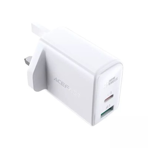 Acefast USB / USB rychlá nabíječka typu C 32W Power Delivery UK zástrčka bílá (A8 UK bílá)