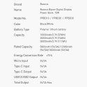 Baseus Bipow Fast Charging Power Bank 20000mAh 15W bílá (Overseas Edition) + USB-A - Micro USB 0,25m kabel černý (PPBD050101)