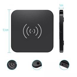 Choetech 10W bezdrátová nabíječka Qi Kit Stojan na telefon černý (T524-S) + 10W bezdrátová nabíječka Qi pro sluchátka černá (T51
