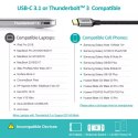 Choetech kit adaptér HUB USB Typ C - HDMI 2.0 (3840 x 2160 @ 60Hz) šedý (HUB-H12) + USB kabel Typ C - HDMI (3840 x 2160 @ 60Hz) 