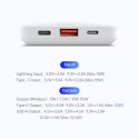 Duzzona magnetická powerbanka 10000 mAh s funkcí bezdrátového nabíjení (MagSafe, Qi) USB-A / USB-C 22,5W bílá (W5)