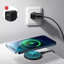 Joyroom 15W bezdrátová Qi nabíječka pro iPhone (kompatibilní s MagSafe) + kabel USB typu C modrý (JR-A28)