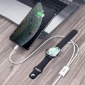 Joyroom 2in1 wirelee Qi charger for Apple Watch / USB - Lightning cable 1,5 m white (S-IW002S)