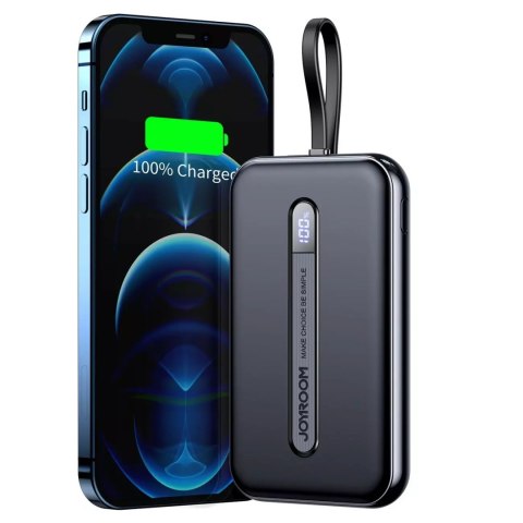 Joyroom s vestavěným Lightning kabelem 20W 10000mAh PD QC3.0 černá (JR-L001- Lightning)