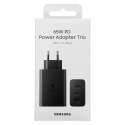 Samsung nabíječka 2x USB Type C / USB PPS, Power Delivery PD 65W, QC 3.0, AFC, FCP černá (EP-T6530NBEGEU)